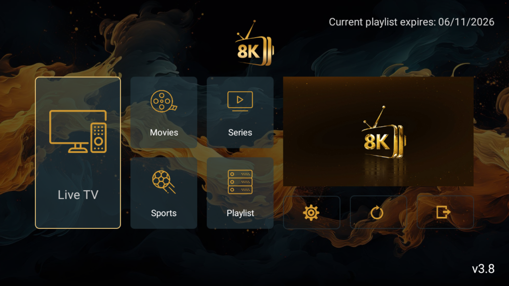 High-speed IPTV servers displaying live US sports and ESPN broadcasts on Smart TV