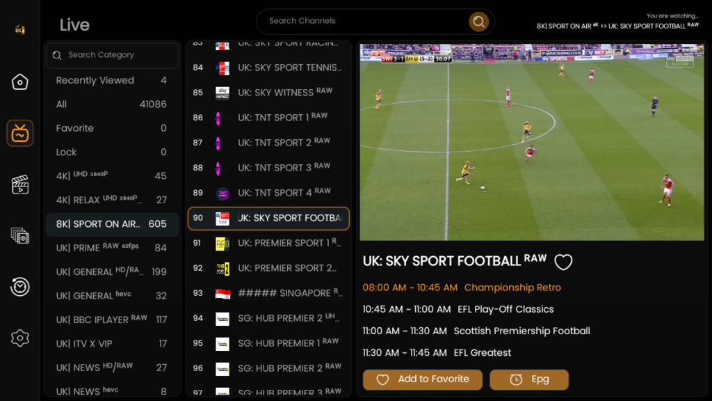 BUY BEST IPTV SUBSCRIPTION PROVIDER Premium IPTV servers streaming Sky Sports Premier League live on Amazon Firestick